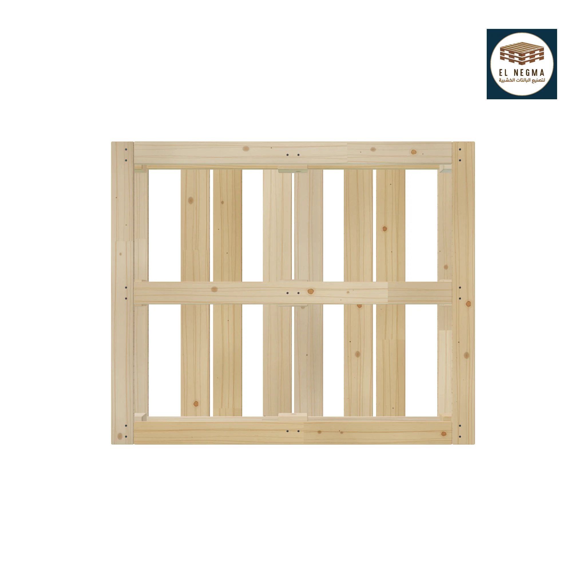 بالتة الموالح العلبة مقاس 1200 × 1000 مم (120 × 100 سم) خشب معالج حرارياً ISPM-15 — صورة المنتج 2